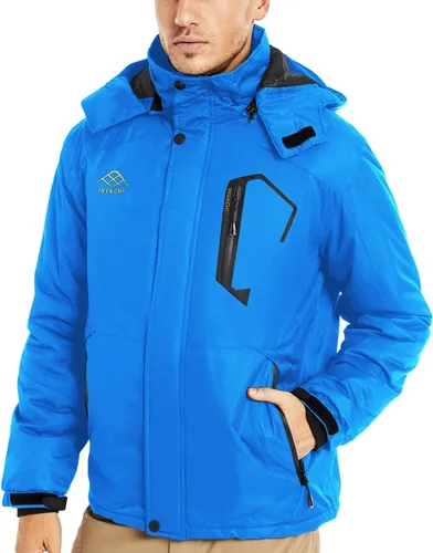 Vista 7 de INVACHI Mens Waterproof Ski Snowboard Jacket Windproof Warm Winter Snow Coat Hooded Raincoat