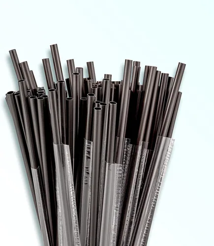 Vista 3 de DuraHome Paquete de 1000 pajitas agitadoras envueltas individualmente, color negro de 5.75 pulgadas desechables de plástico para beber para cócteles