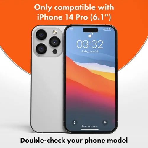 Vista 3 de Slapback - Protector de pantalla de privacidad prémium para iPhone 14 Pro [2 unidades] [pantalla de 6.1 pulgadas] Anti-espía 28 grados opaca dureza