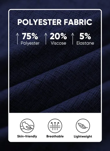Vista 41 de JMIERR Camisas de vestir a rayas con botones y manga corta para hombre