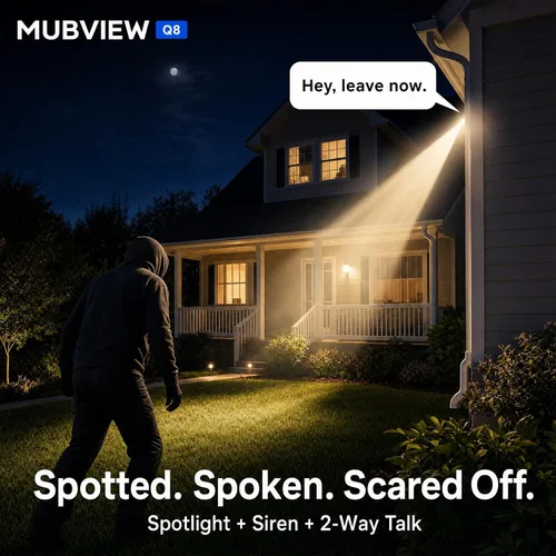 Vista 4 de MUBVIEW Cámara de seguridad inalámbrica para exteriores con grabación