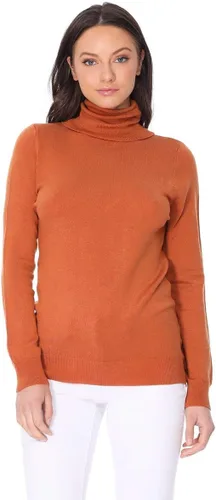 Vista 2 de YEMAK suéter de punto casual básico ligero con cuello redondo y manga 34 para mujer