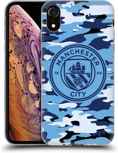 Vista 220 de Head Case Designs Funda de gel con licencia oficial del Manchester City Man City FC Blue Moon Badge Camou [protección de grado militar] compatible
