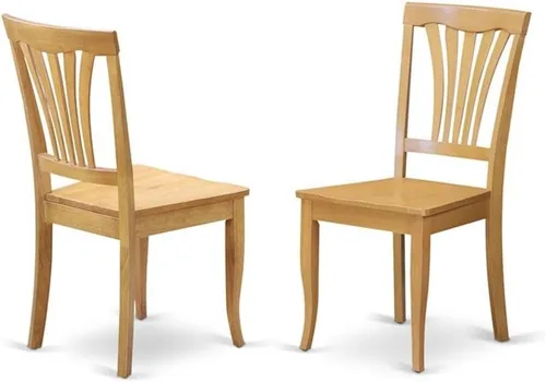 Vista 5 de East West Furniture AVC-BLK-W Avon - Sillas de comedor de madera maciza, con respaldo de listones, juego de 2, color negro y cereza