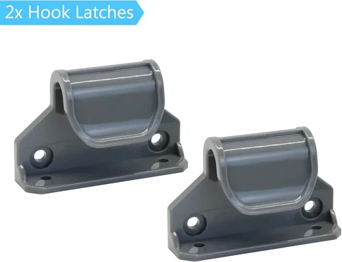 Vista 3 de KISKIZ Kit de piezas de repuesto para puerta de bebé retráctil extra ancha (gris) Juego completo de accesorios de montaje en pared, accesorios