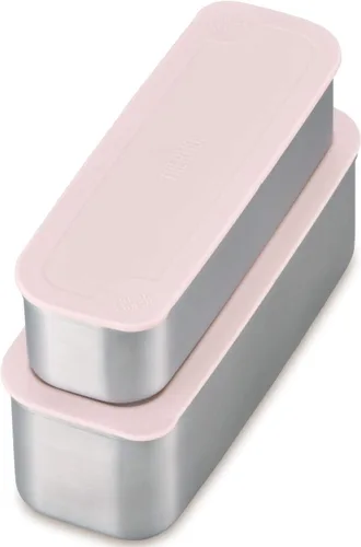 Vista 2 de Thermos DSA-604W DTP - Lonchera delgada de 2 niveles, 21.8 fl oz (21.5 fl oz), rosa polvoriento