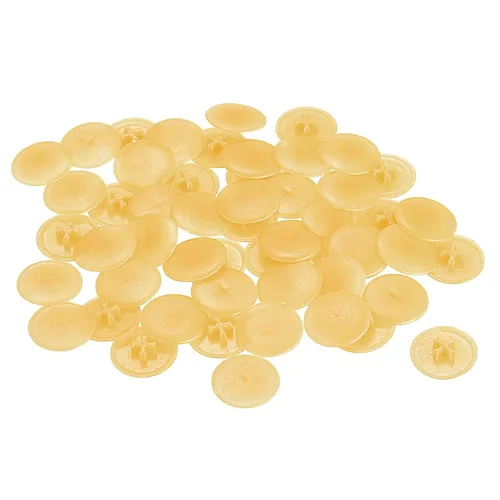 Vista 21 de HARFINGTON Tapas de rosca de plástico, 160 piezas, 11.5x3mm, cubierta de plástico para decoración de tornillos para tuerca de montaje de leva Beige