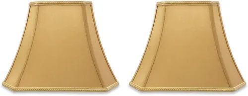 Vista 10 de Royal Designs - Pantalla rectangular con esquinas cortadas, diseño de campana, oro antiguo, (4.5 x 5.5) x 7.5 x 10 x 8 pulgadas