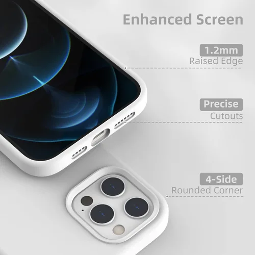 Vista 39 de Funda de silicona líquida compatible con iPhone 12 Pro Max 6.7 pulgadas, funda de gel de protección completa con forro de microfibra, funda