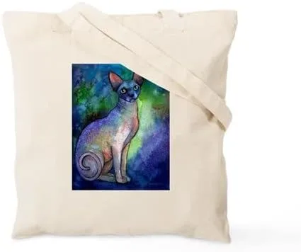 Vista 2 de CafePress Sphynx - Bolsa de lona natural bolsa de compras reutilizable