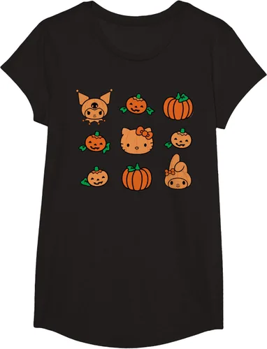Vista 3 de Camiseta de Halloween Hello Kitty My Melody Kuromi Pumpkins