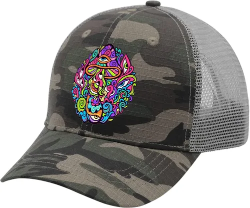 Vista 2 de Gorras psicodélicas mágicas para hombre, gorro vintage ajustable