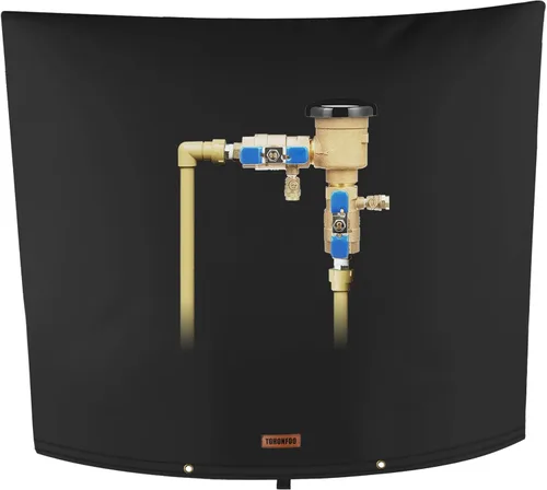 Vista 27 de Cubierta aislante de tubería para prevención de reflujo (5 °F) – Bolsa aislada para válvula de aspersor de riego – Cubierta de bomba de pozo de agua