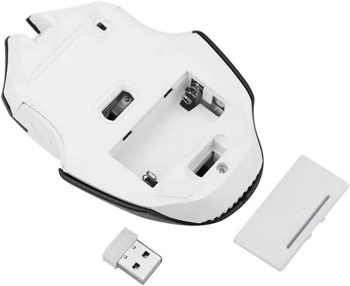 Vista 8 de Ratón para juegos, mouse silencioso delgado recargable, mouse de computadora de 2.4 G con receptor USB, 1200 DPI, mouse óptico para PC, laptop