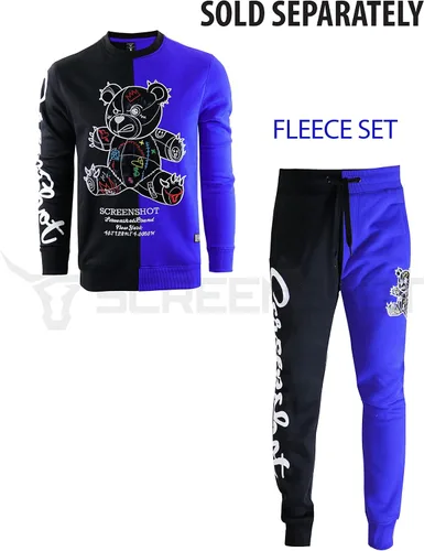 Vista 25 de SCREENSHOT Sudadera urbana de forro polar para hombre, diseño de dibujos animados de animación, parche bordado de gel