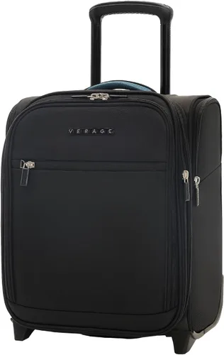 Vista 24 de Verage Equipaje de mano debajo del asiento de 14 pulgadas con ruedas giratorias y puerto de carga USB, maleta con ruedas para aerolíneas, bolsa Negro