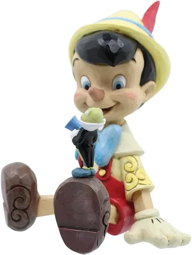 Vista 2 de Enesco Disney Traditions Collection por Jim Shore Pinocho y Jiminy Cricket Figurita de resina, hecha a mano, pintada, coleccionable, estatua