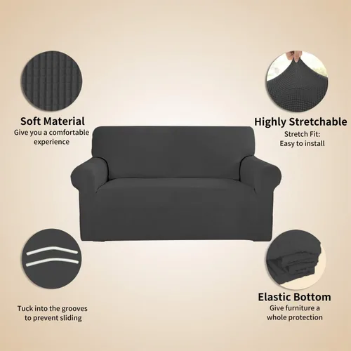 Vista 71 de Easy-Going - Funda elástica sobredimensionada para sofá, 1 pieza, protector muebles, suave, parte inferior elástica, para niños, tela jacquard