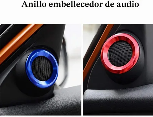 Vista 3 de XITER Bocina de automóvil+aire acondicionado+parada de arranque del motor, cubierta de botón y perilla decorativa para Honda 10th Civic 2016 2017
