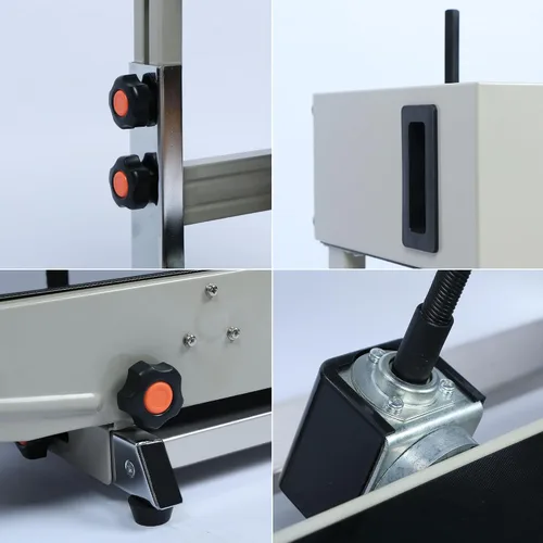 Vista 5 de U.S. Solid Sellador automático de banda continua con soporte, máquina industrial de sellado de bolsas con contador y codificador de relieve, alta