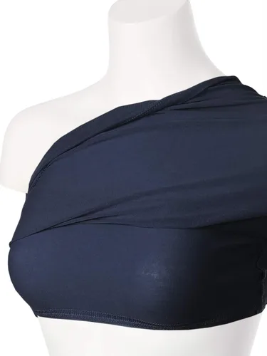 Vista 5 de MixMatchy Tops de tubo elásticos laterales fruncidos básicos para mujer