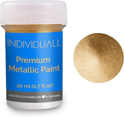 Vista 5 de individuall Juego de pintura acrílica metálica, paquete de 8 (0.7 onzas líquidas), pinturas metálicas multicolor