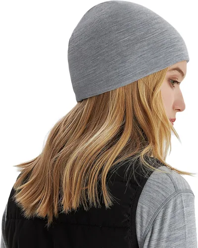 Vista 2 de Merino Protect 100% Merino Wool Beanie for Men Women Winter Warm Double-Layered Cuffed Hats Knit Soft Cap Skiing Skating