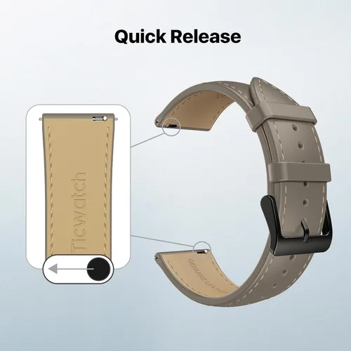 Vista 5 de Ticwatch Pro 5 - Correa de repuesto para reloj inteligente de 0.945 in de ancho, correa de reloj original de liberación rápida, solo para reloj Pro