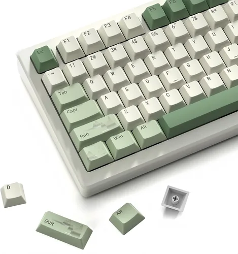 Vista 25 de dagaladoo Teclas PBT de doble disparo Púrpura, Teclas del teclado del Gradiente Púrpura