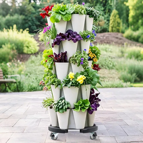 Vista 6 de W B D WEIBIDA Soporte para plantas con ruedas, resistente, base ajustable de rodillo para macetas de 15 a 21 pulgadas, organizador de macetas Negro