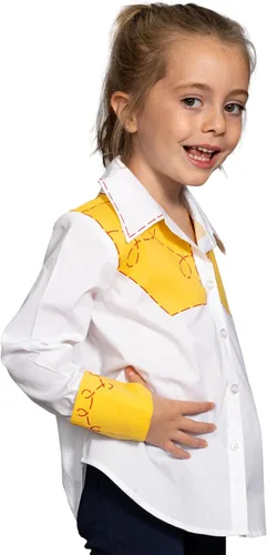 Vista 4 de Jessie Cowgirl - Disfraz de Halloween para niños, camisa de manga larga con botones