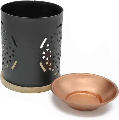 Vista 9 de SOUL STICKS Quemador de aceite de metal, lámpara de fragancia y aroma, quemador de aceite esencial, lámpara de aromaterapia, difusor de aceite 7