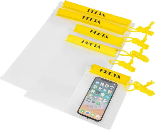 Vista 3 de HEETA Paquete de 2 bolsas impermeables con correa para la cintura, bolsa seca táctil transparente con 5 bolsas secas transparentes impermeables