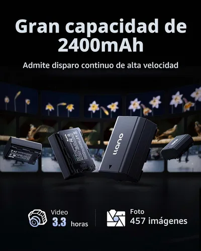 Vista 3 de llano - Paquete de 4 baterías EN-EL15C y cargador rápido de 4 ranuras de 65 W