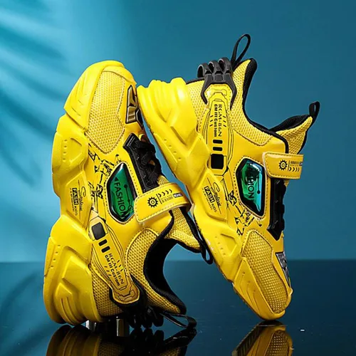 Vista 2 de WZRUISEN Kids Boys Sports Shoes Casual Shoes Mesh Breathable Trend Fashion Children's Basketball Shoes Sports Running Shoes
