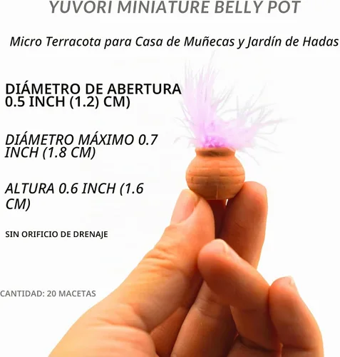 Vista 2 de Mini macetas de terracota – Macetas pequeñas de arcilla para suculentas, cactus, manualidades de bricolaje, jardín de hadas, proyectos escolares