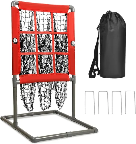 Vista 7 de Baseball Ball Strike Zone,Sangle Soppfy Pitching Net & Baseball Strike Zone Compatible with Softball Balls and Plastic Baseballs.Baseball Net Set Up
