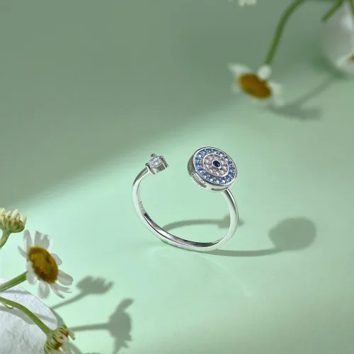 Vista 74 de Anillo de plata de ley 925, minimalista, ajustable, hecho a mano, para mujeres y niñas
