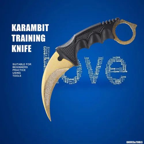 Vista 2 de TOPOINT Cuchillo de entrenamiento Karambit sin filo Karambit Cuchillo de entrenamiento de práctica sin herramienta de entrenamiento de vanguardia