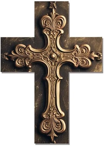Vista 18 de Imahoocool Placa de madera para colgar en la pared, diseño rústico de madera con cruces, arte de pared para puerta delantera, hogar, cocina, granja