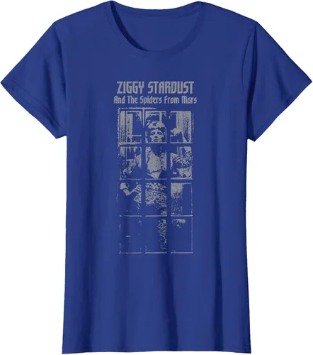 Vista 11 de David Bowie - Camiseta And The Spiders From Mars Faded, Negro