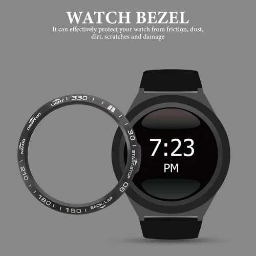 Vista 2 de Hemobllo Compatible con Garmin Fenix 6X Reloj Bisel Anillo de Acero Inoxidable Marco de Reloj Funda Protectora Anti Rasguños Cubierta de Parachoques