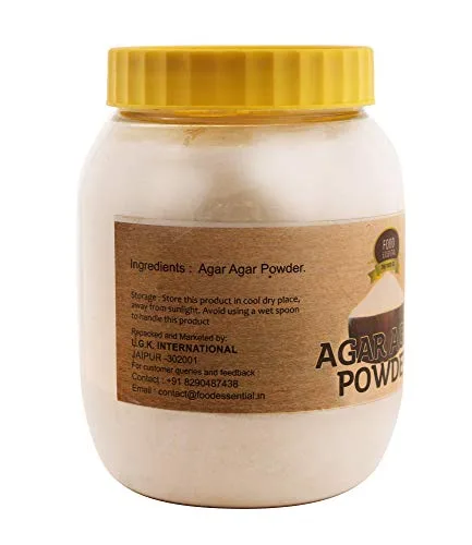 Vista 2 de Food Essential Agar Agar Gelatina Vegetariana Polvo 250 gm.