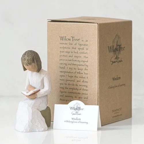 Vista 6 de Willow Tree Sabiduría, un amor por el aprendizaje de por vida, un regalo para graduados, estudiantes, profesores, cuidadores o para celebrar logros
