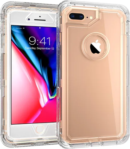 Vista 15 de Mgx Funda resistente para iPhone 8 Plus [protector de pantalla integrado] y funda de defensa de triple capa a prueba de golpes a prueba de caídas