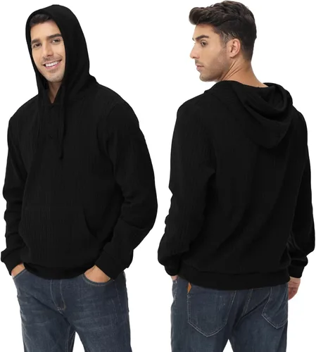 Vista 2 de Tyhengta Sudaderas con capucha Henley para hombre