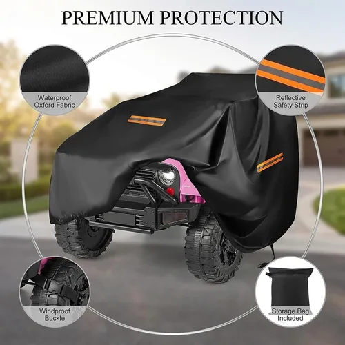 Vista 3 de Kids Ride On Car Cover for Little Tikes Cozy Coupe Princess 2009-2026, Water Resistant Outdoor Protection Cover for Electric Ride On Toys, Dust