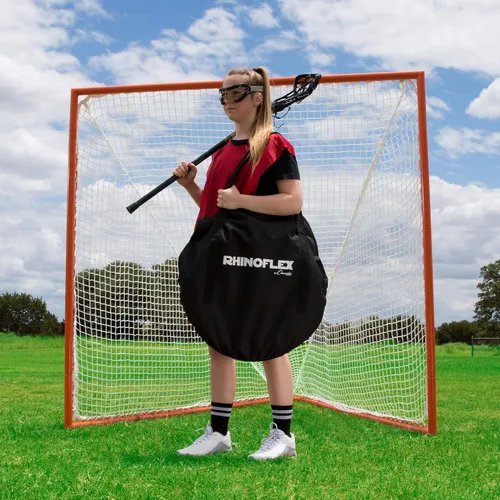 Vista 7 de Champion Sports Lacrosse Crease para mujer: Rhino Flex Portable Lacrosse Goal Crease – 17' de diámetro para todo tipo de clima con pesas, estacas