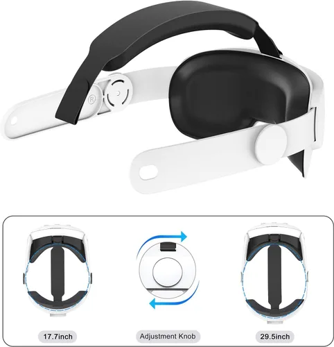 Vista 5 de Head Strap for MetaOculu Quest 3, Elite Strap Replacement with Adjustable Hinge and Enlarged Head Support, Quest 3 Accessories Detachable Strap Fit