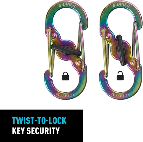 Vista 14 de Nite Ize Bigfoot Locker KeyRack - Soporte de acero inoxidable para coche, casa y otras llaves - Mosquetón con S-Biners - Capacidad para 15 llaves a